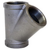 Black Malleable Fittings Wye